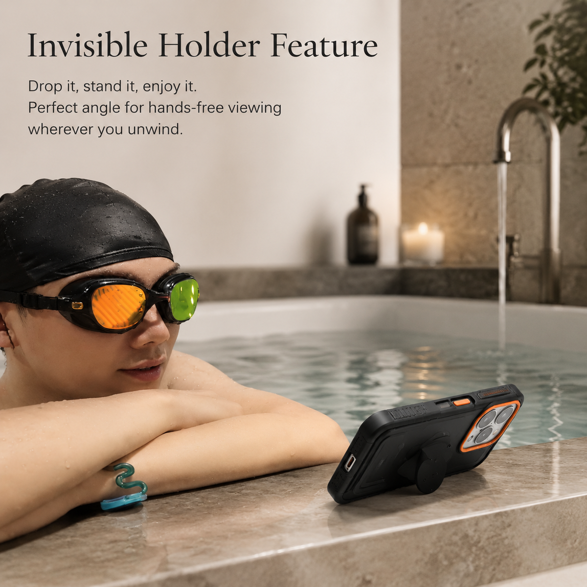 Premium iPhone Case Waterproof IP68 Shockproof Full Body Protective Cover Vacuum Seal Touchscreen Access Dustproof Outdoor Underwater Protection Durable