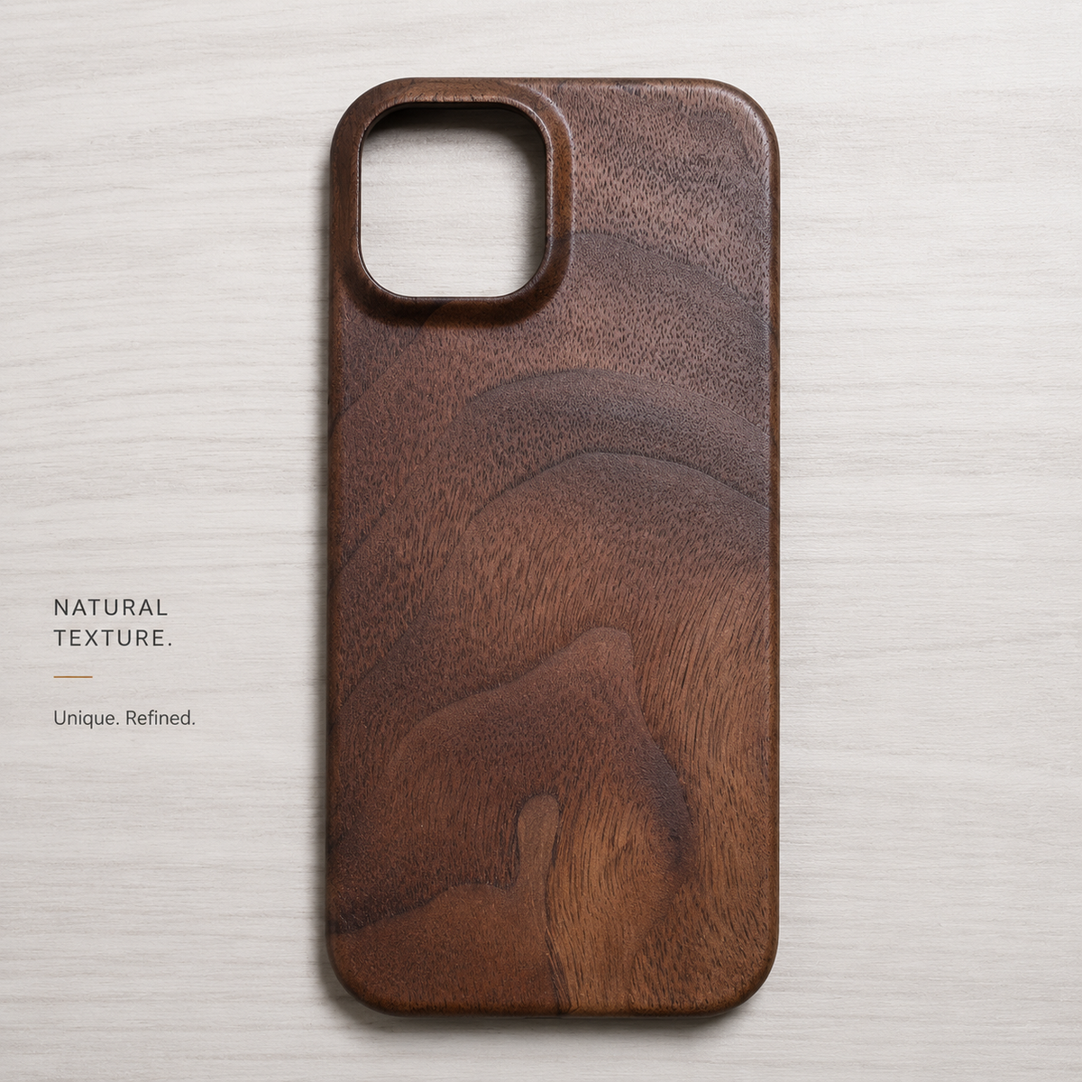 Premium iPhone Case Wooden Natural Wood Walnut Ebony Bamboo Rosewood Protective Cover Dustproof Hard Shell Shockproof Scratch Resistant Slim Lightweight