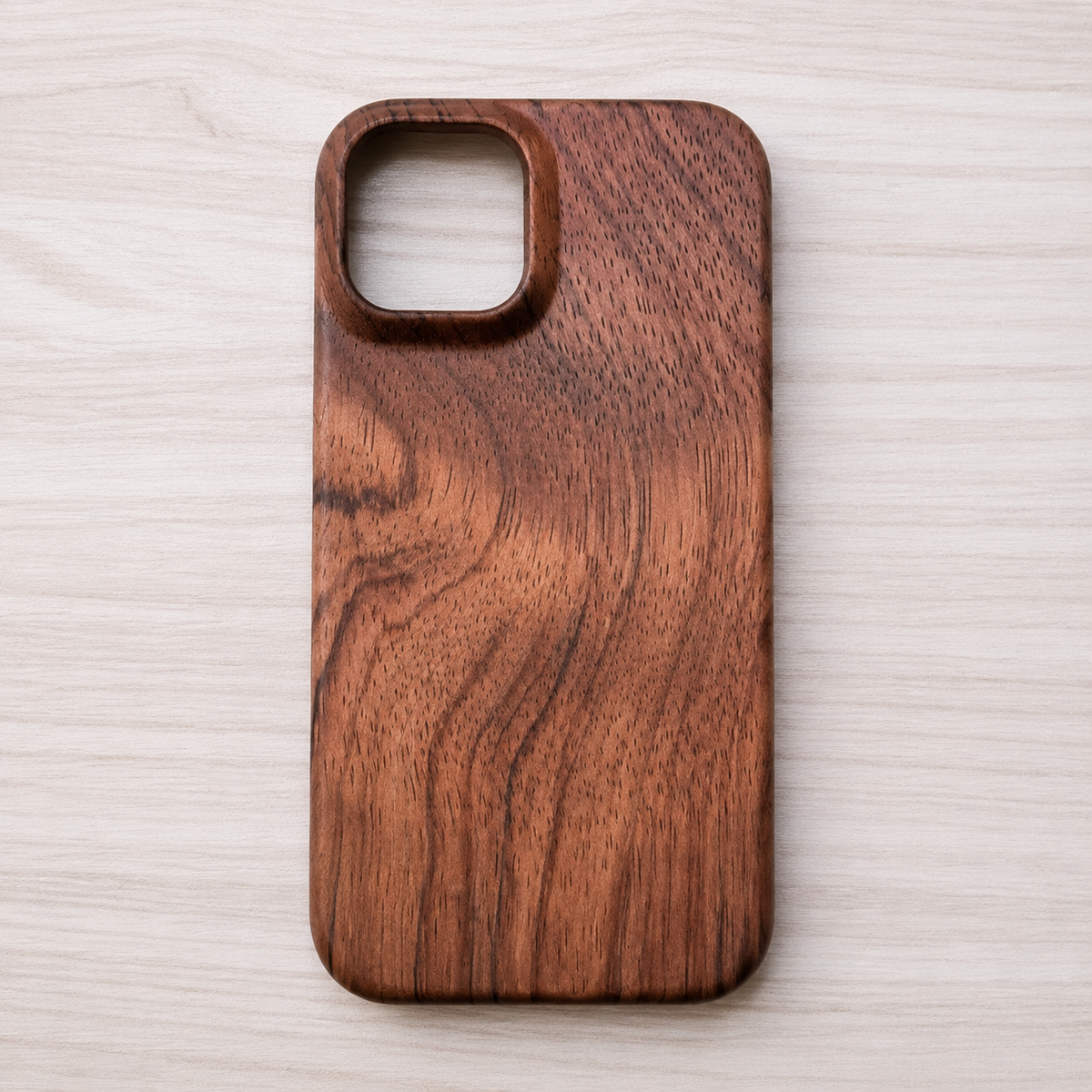 Premium iPhone Case Wooden Natural Wood Walnut Ebony Bamboo Rosewood Protective Cover Dustproof Hard Shell Shockproof Scratch Resistant Slim Lightweight