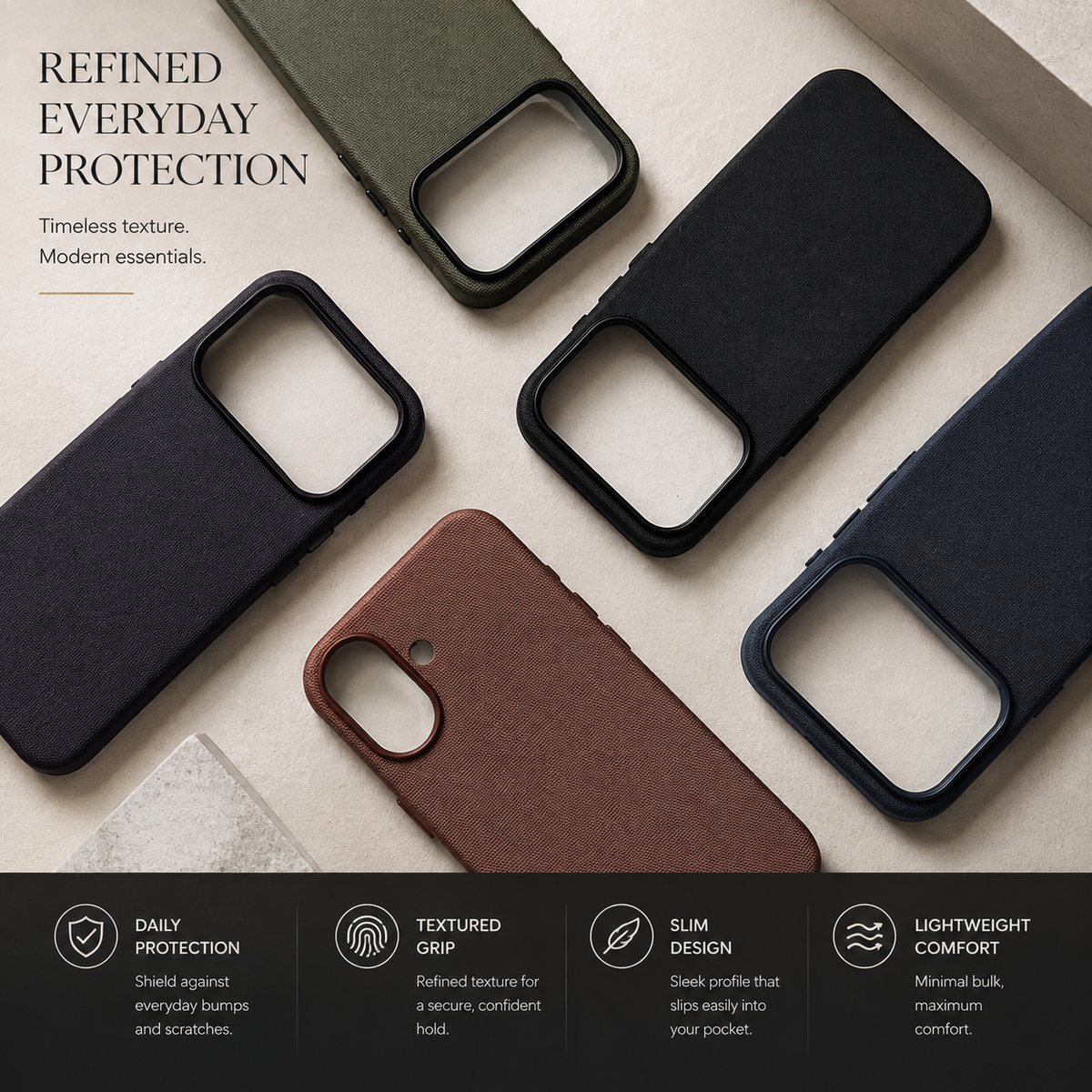 Premium iPhone Case Woven MagSafe Compatible Strong Magnetic Wireless Charging Anti Fingerprint Non Slip Waterproof Fabric Shock Slim Protective Cover