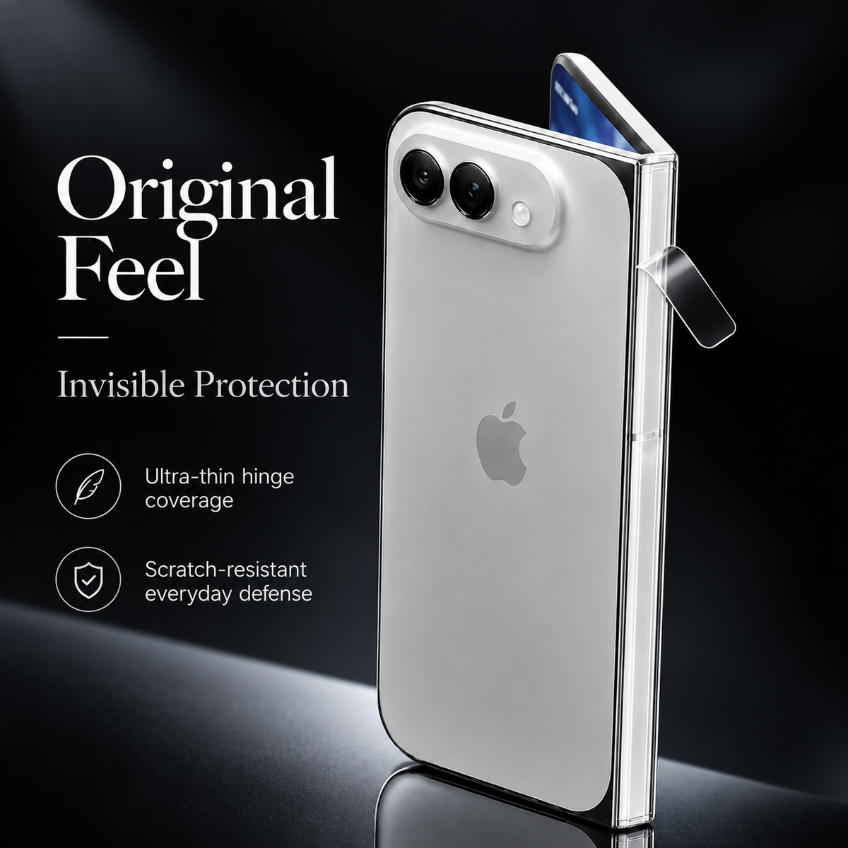 Premium iPhone Hinge Protector 2PCS Clear Protective Film Ultra Thin Flexible Anti Scratch Foldable Hinge Guard Durable Transparent Protection Film Set