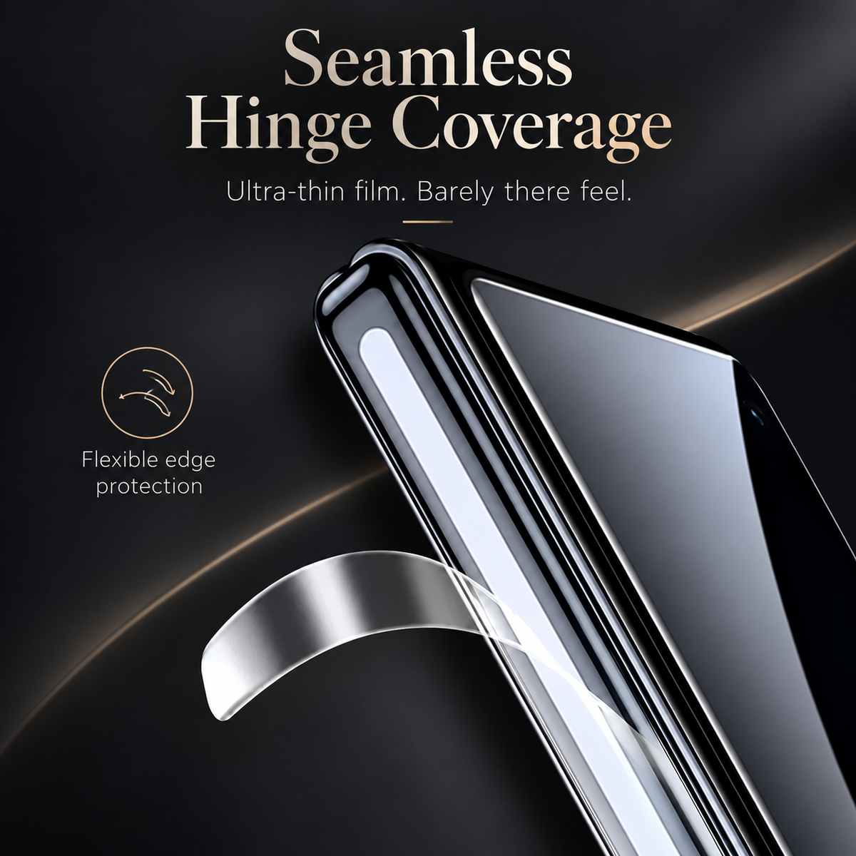 Premium iPhone Hinge Protector 2PCS Clear Protective Film Ultra Thin Flexible Anti Scratch Foldable Hinge Guard Durable Transparent Protection Film Set