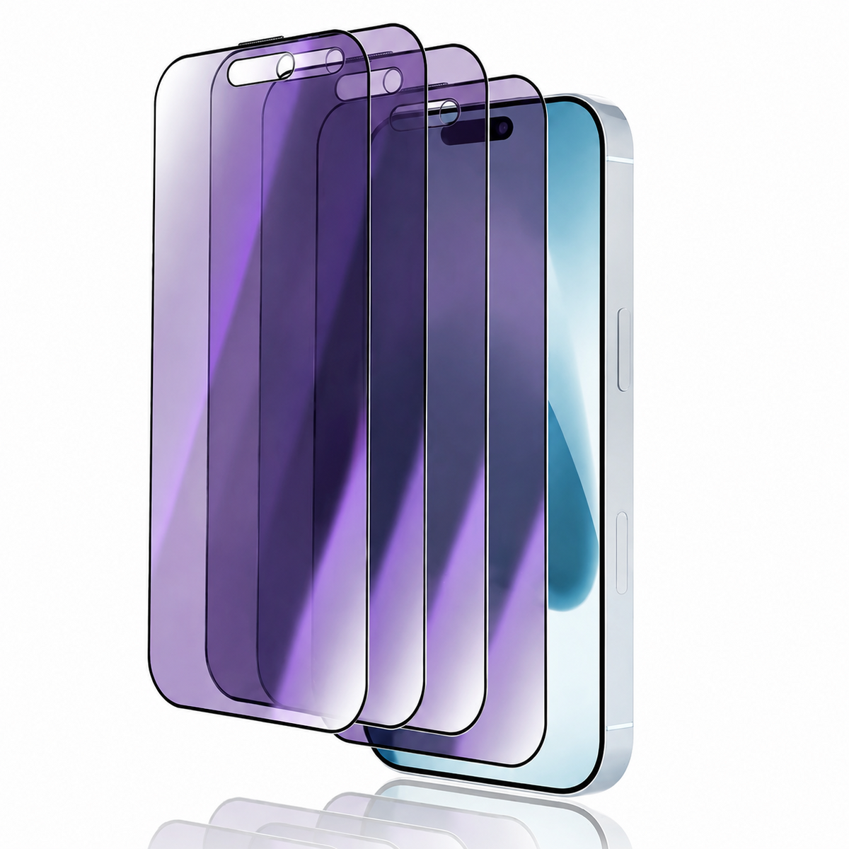 Premium iPhone Privacy Screen Protector Tempered Glass Anti Spy Blue Light Full Coverage Scratch Resistant Anti Fingerprint Ultra Thin Case Friendly