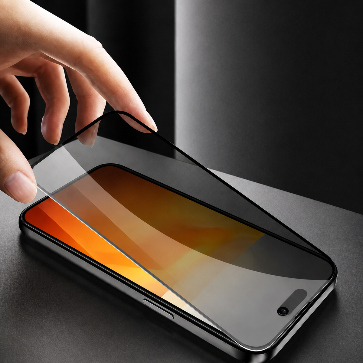 Premium iPhone Privacy Screen Protector Tempered Glass Anti Spy Full Coverage HD Clear Anti Fingerprint Scratch Resistant Ultra Thin Case Friendly