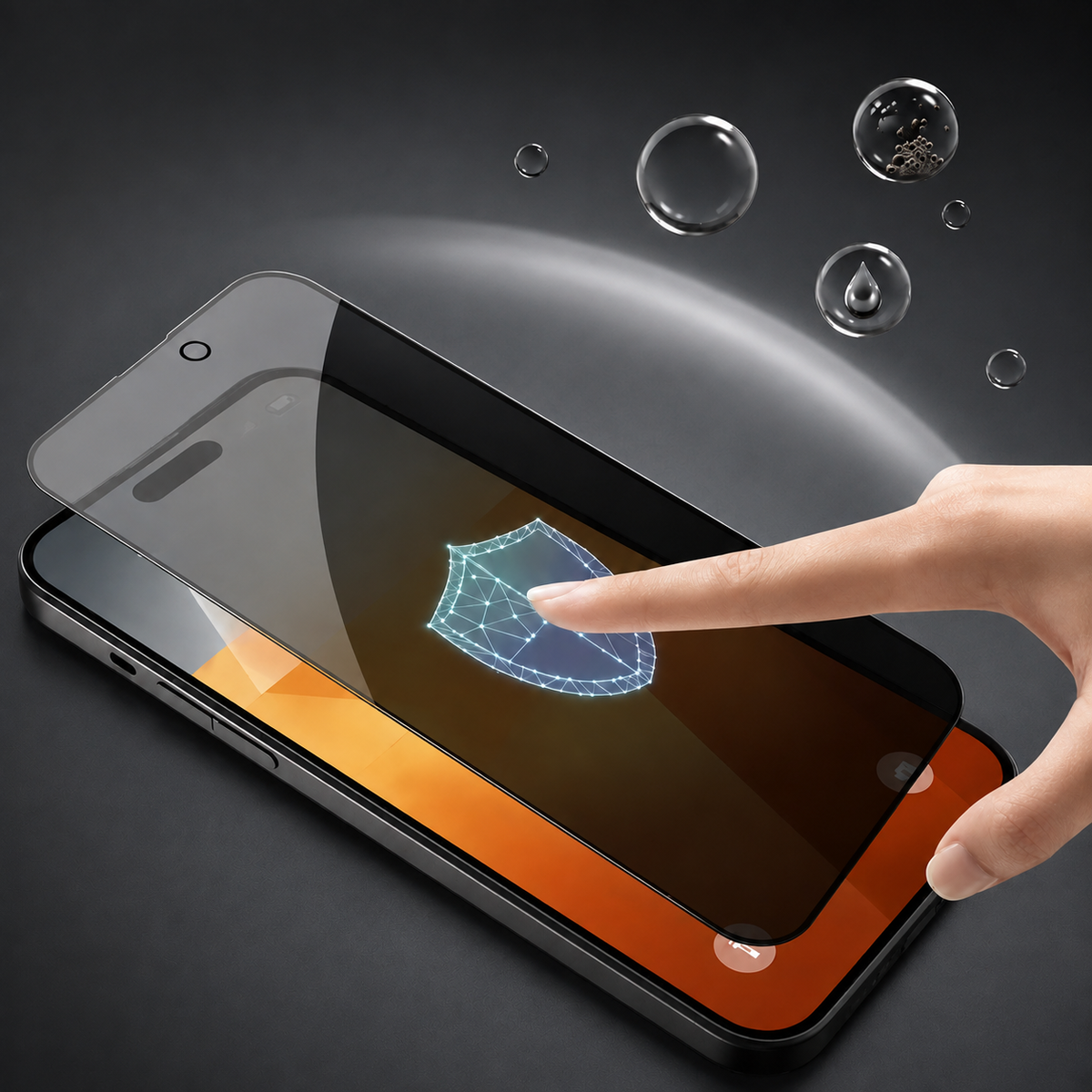 Premium iPhone Privacy Screen Protector Tempered Glass Anti Spy Full Coverage HD Clear Anti Fingerprint Scratch Resistant Ultra Thin Case Friendly