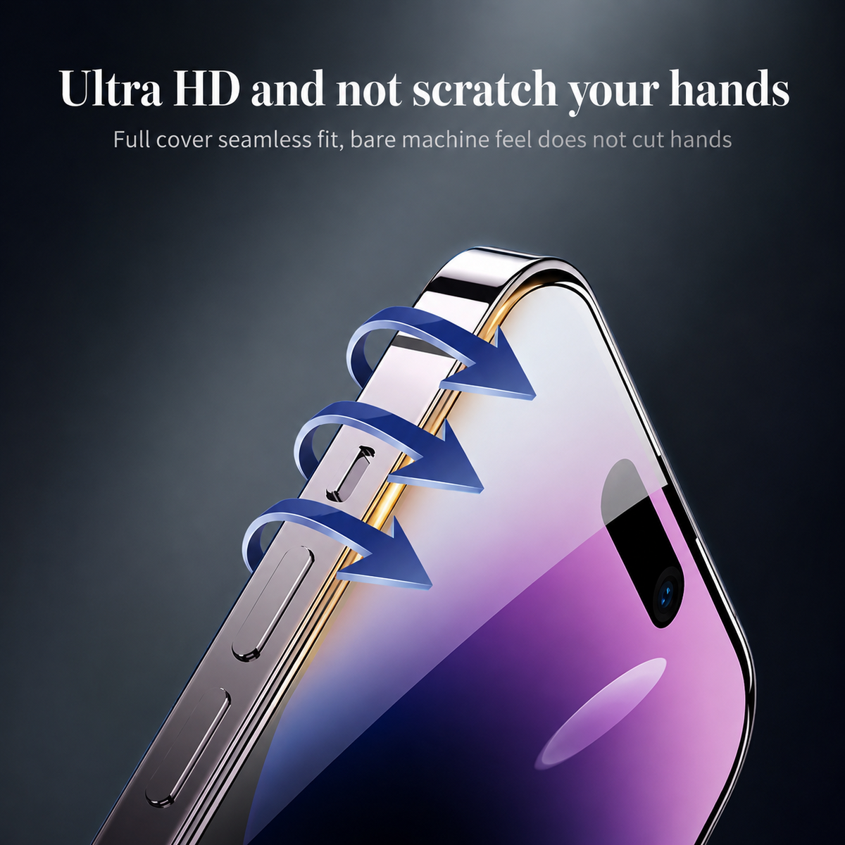 Premium iPhone Screen Protector Tempered Glass HD Clear Anti Fingerprint Scratch Resistant Bubble Free Shatterproof Ultra Thin Case Friendly Fit Clear