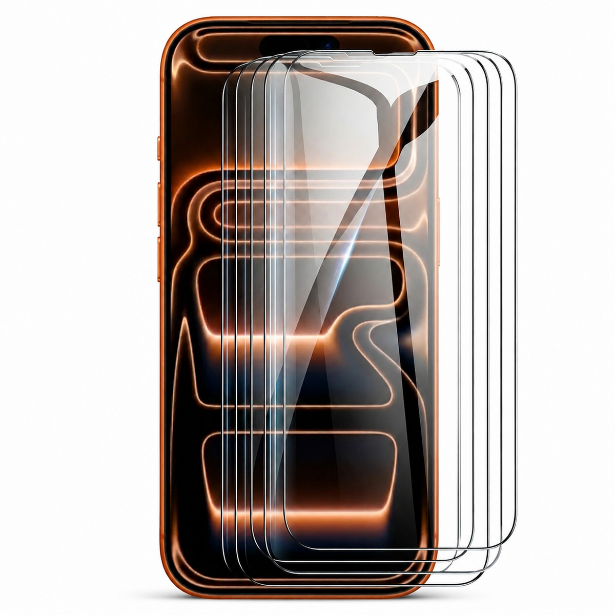 Premium iPhone Screen Protector Tempered Glass HD Clear Anti Fingerprint Scratch Resistant Bubble Free Shatterproof Ultra Thin Case Friendly Fit Clear