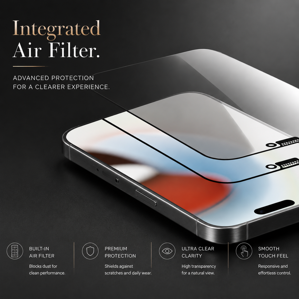 Premium iPhone Screen Protector Tempered Glass HD Clear Anti Fingerprint Scratch Resistant Bubble Free Shatterproof Ultra Thin Case Friendly Fit Clear