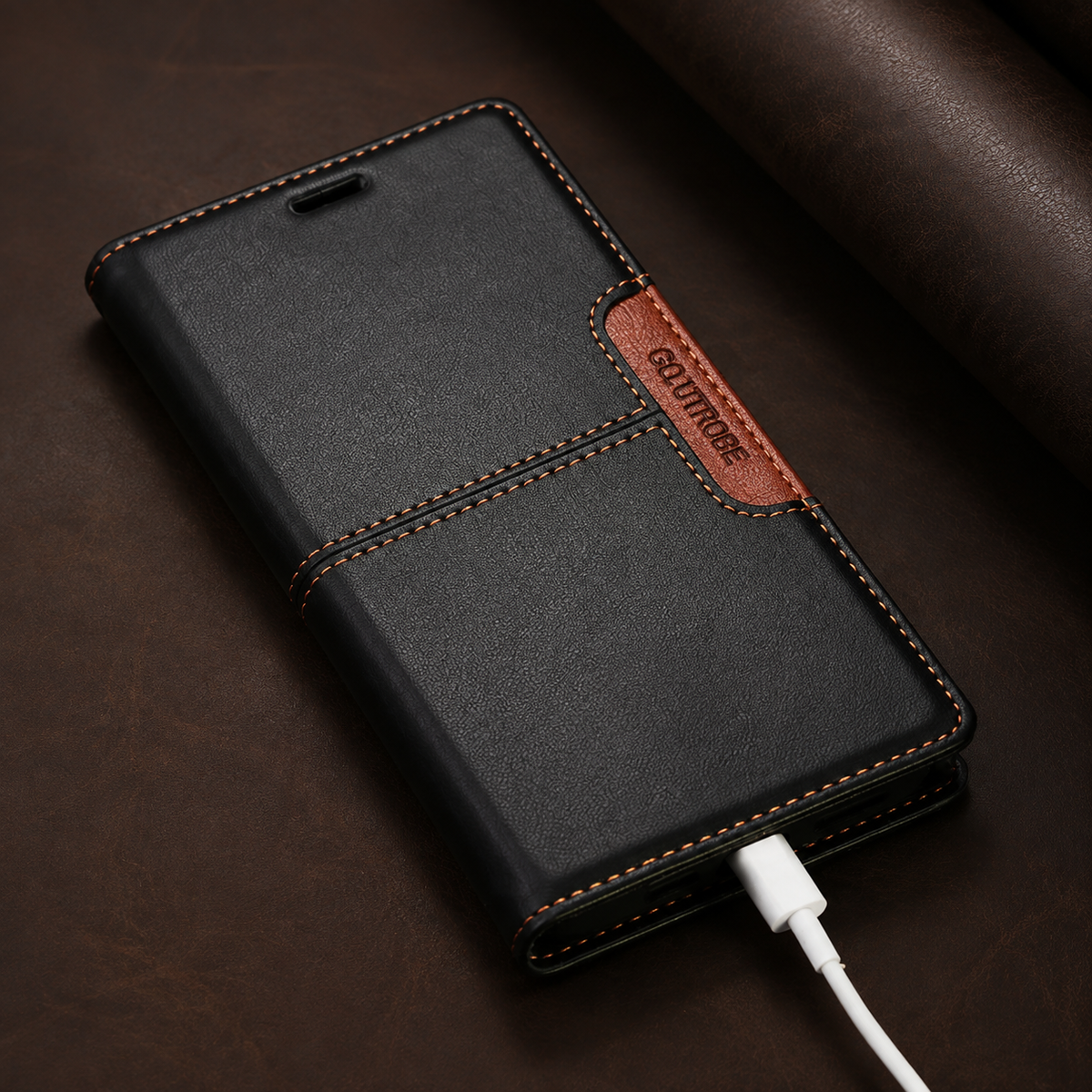 Premium iPhone Wallet Cover Leather RFID Blocking Magnetic Card Holder Shockproof Anti Scratch Anti Fingerprint Stand Full Cover Slim Protective Cover