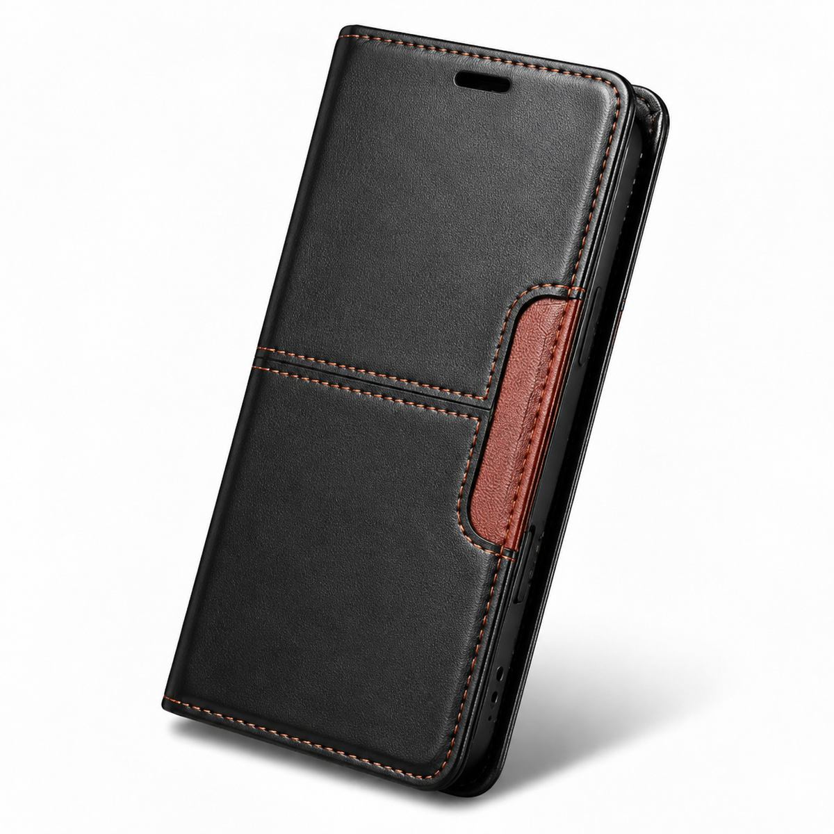 Premium iPhone Wallet Cover Leather RFID Blocking Magnetic Card Holder Shockproof Anti Scratch Anti Fingerprint Stand Full Cover Slim Protective Cover